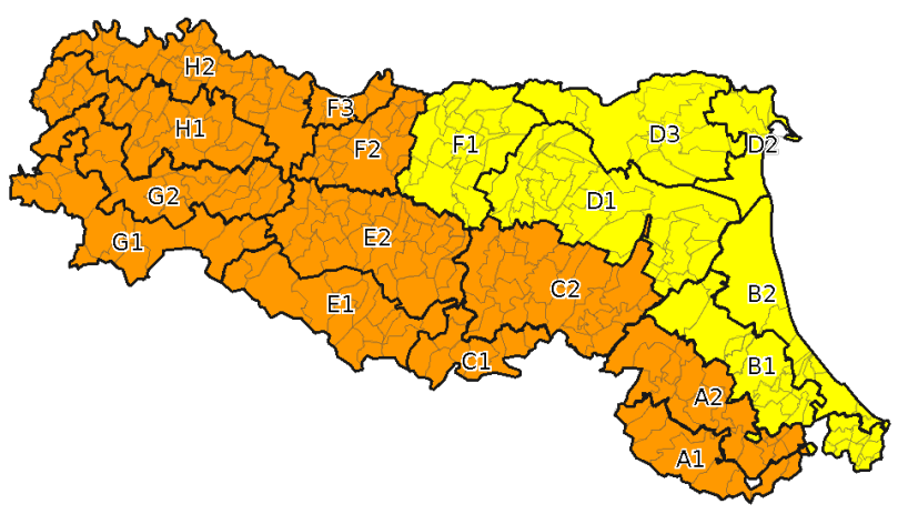 Allerta meteo arancione 20 agosto 2025